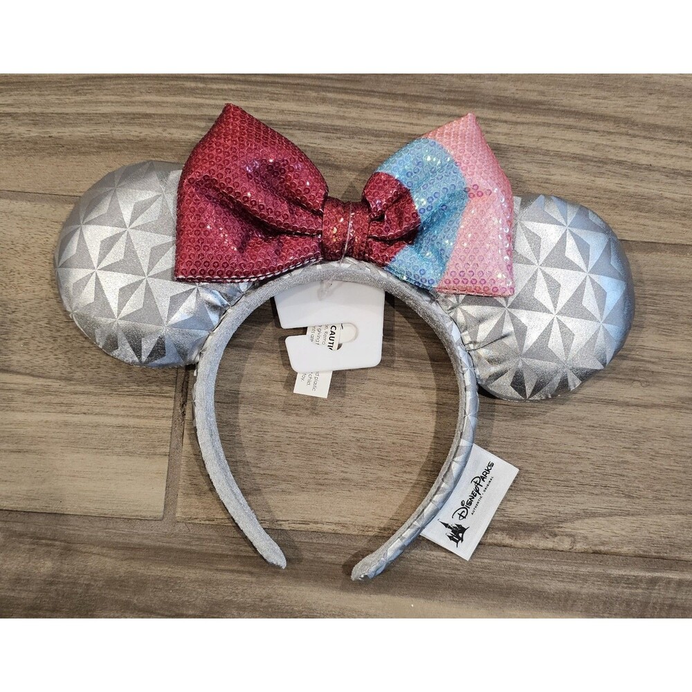 Disney Parks Epcot Spaceship Earth Bubble Gum Wall Minnie Mouse Ears Headband